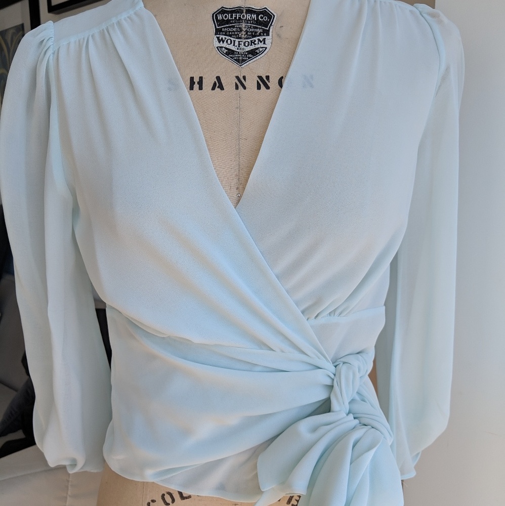 Badgley Mischka georgette blouse